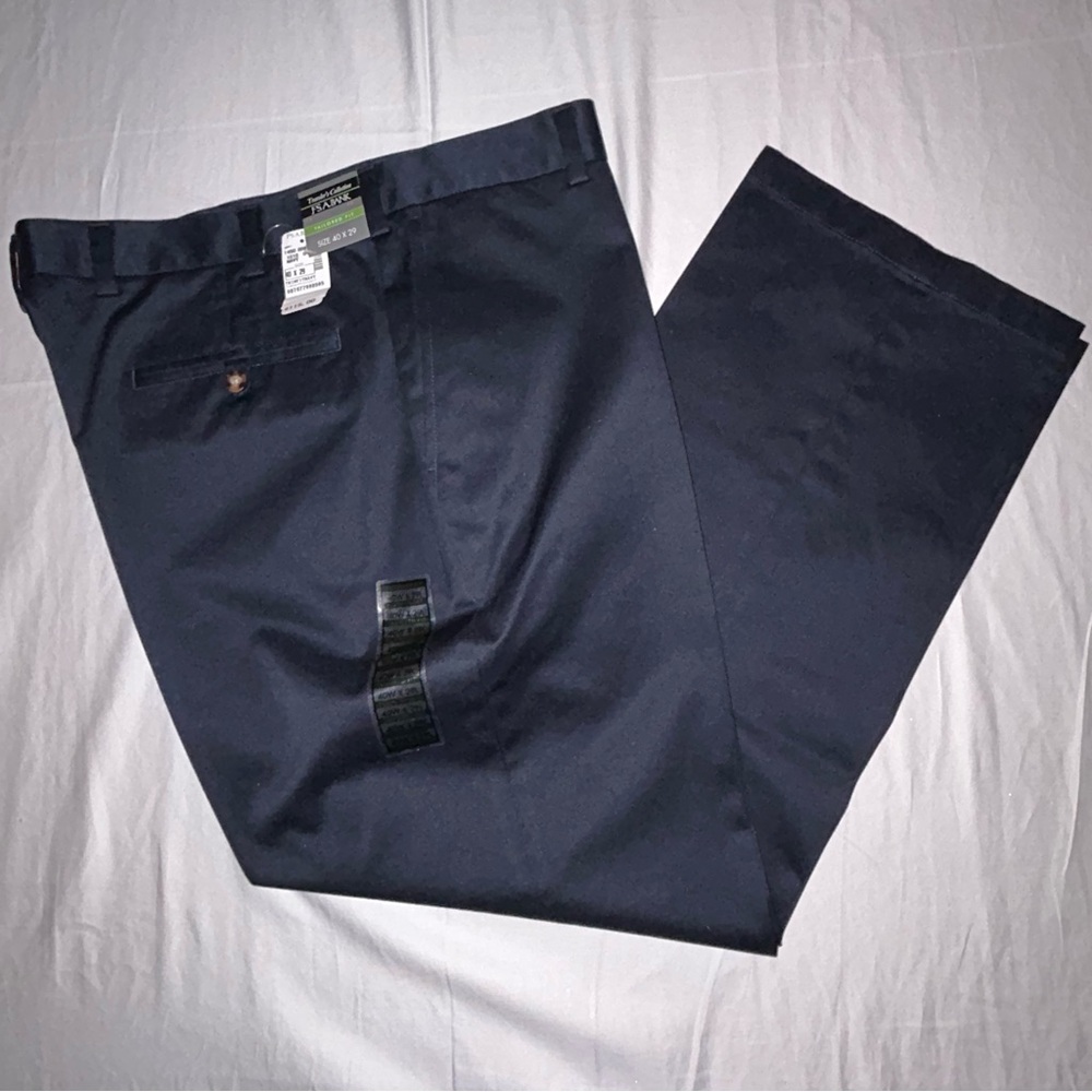 Jos. A. Bank Traveler Men's Pants 40x29 Tailored Fit Navy Cotton NWT‎